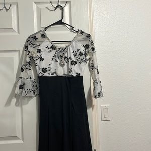 White and black dance costume